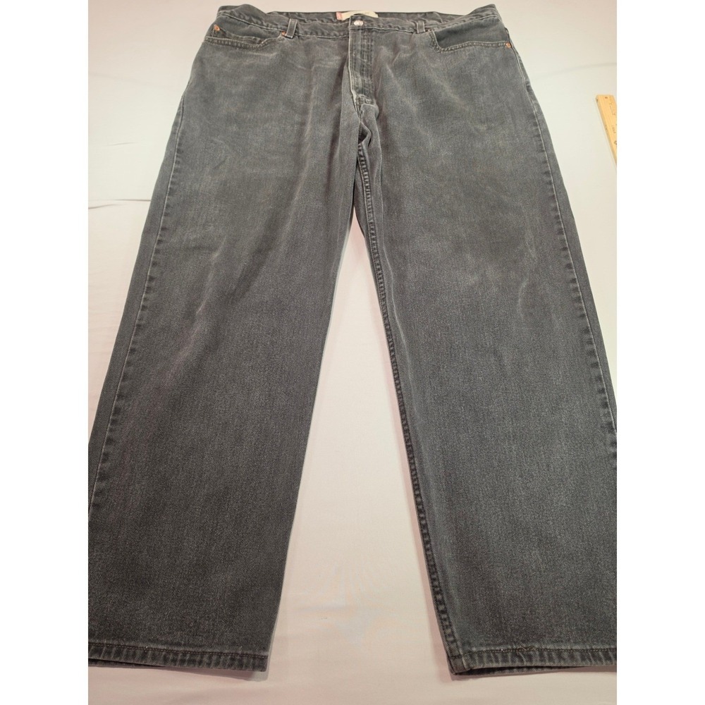 Levis 550 Relaxed Fit Jeans Mens 44x30 Faded Black Vintage Y2K Baggy Denim 1201